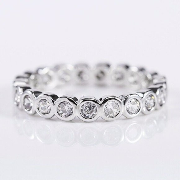 Creation Silver Ring Cubic Zircon Wedding New